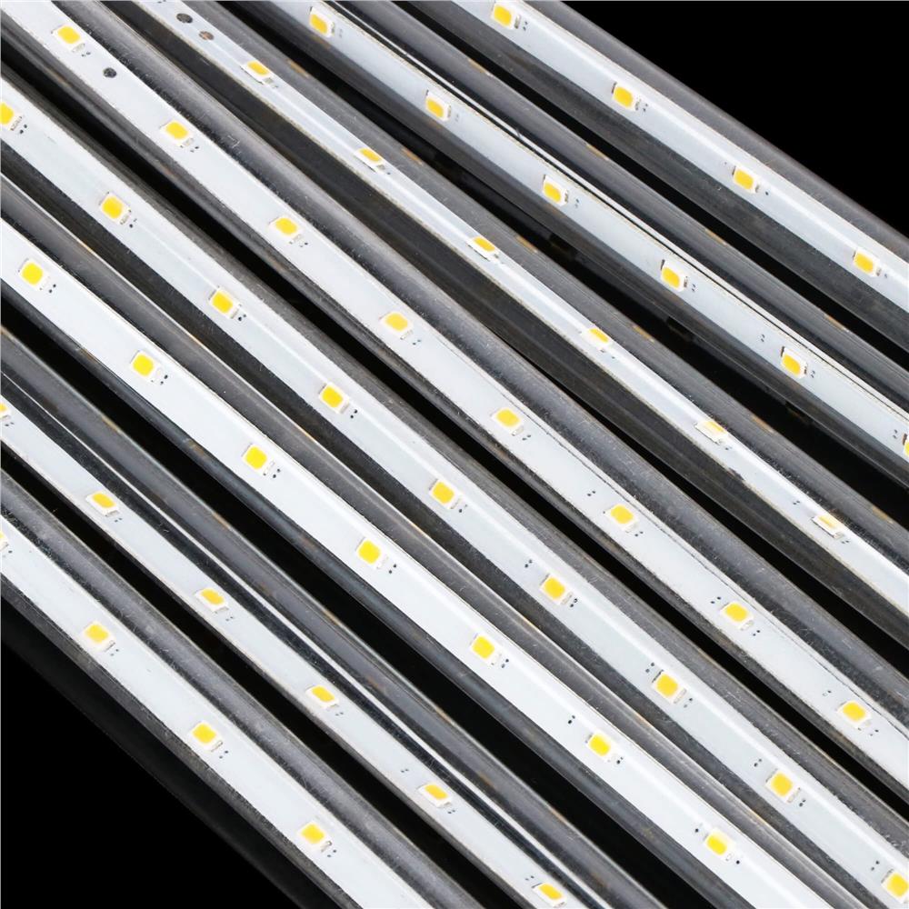 (DL) Instalatie de Craciun, 8 tuburi, 30cm, 144 LED, ploaie de meteoriti, galben