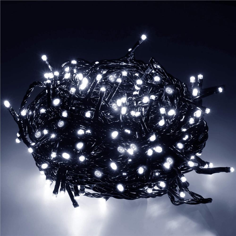 Instalatie lumini pentru bradul de Craciun, 61,5 metri, 1000 LED-uri, alb