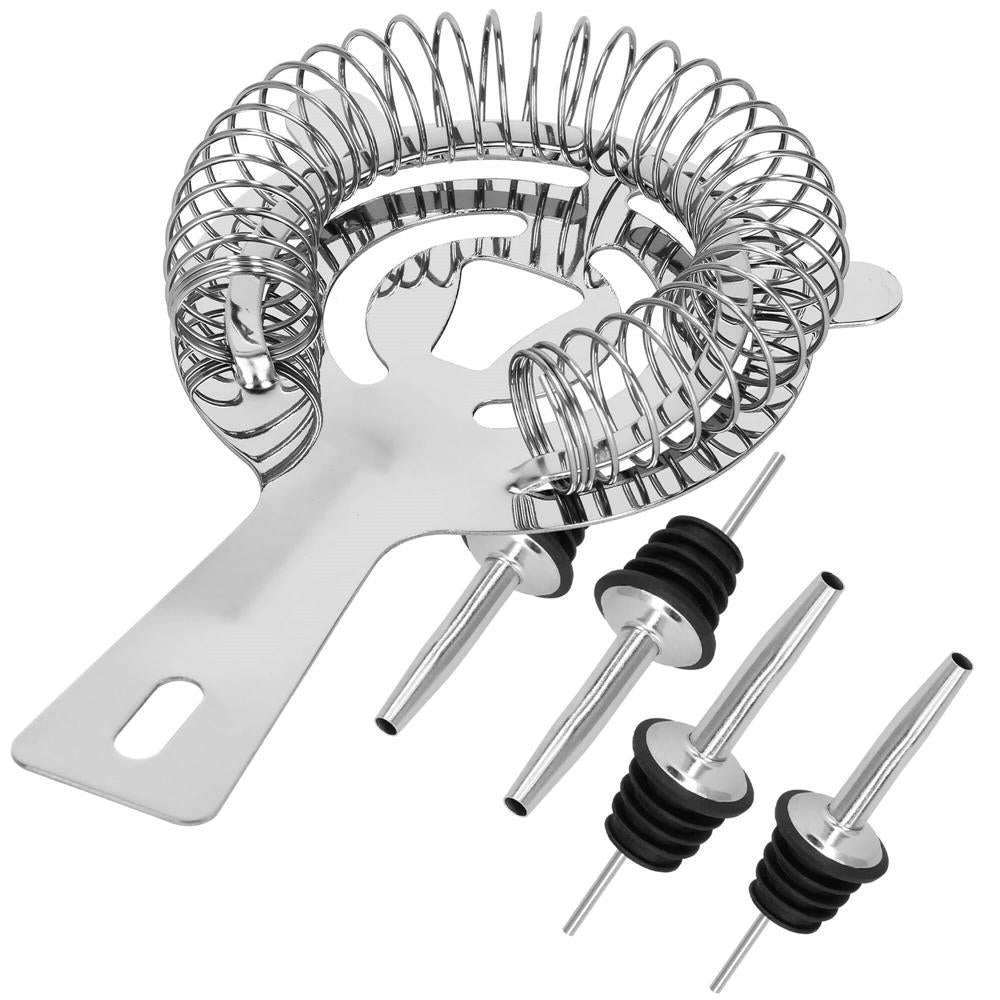 Set Cocktail Shaker Kit pentru barmani 750ml, KI25, suport bambus, 12 piese
