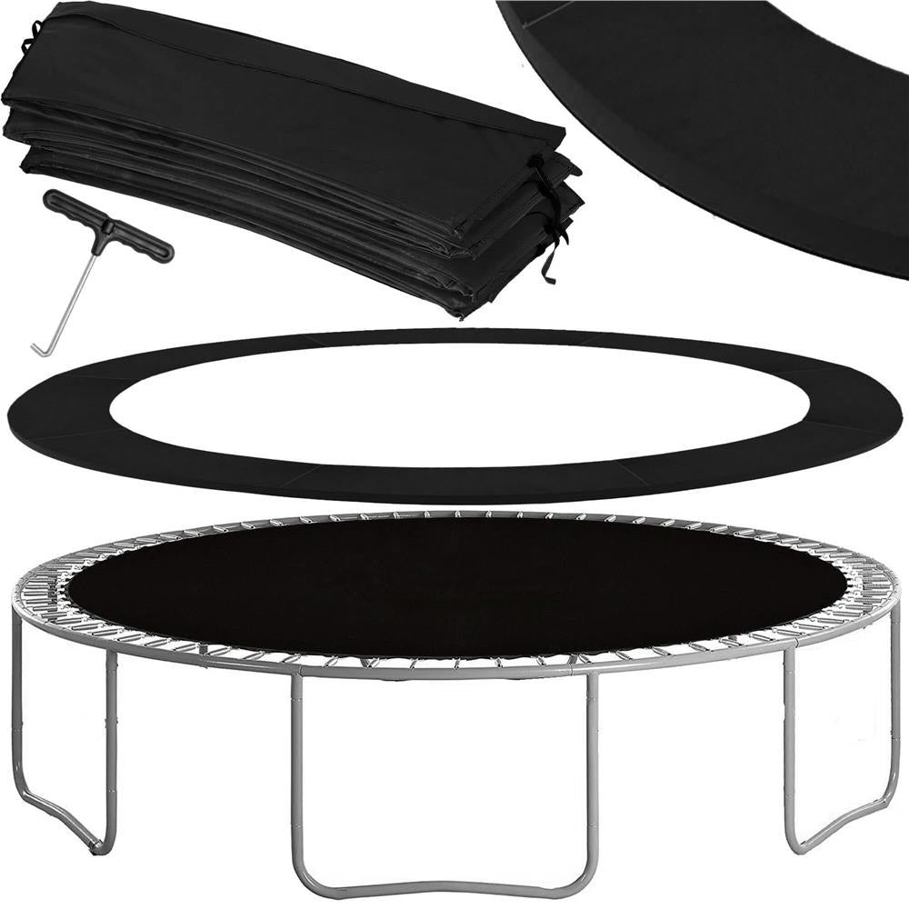 Trambulina Black, cu scara si plasa de protectie interioara, 430 cm, 200kg