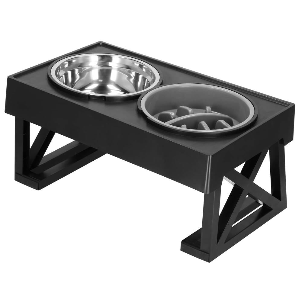 Set 2 boluri cu stand, pentru catei, inaltime si unghi reglabile, 2 x 21 cm - 7