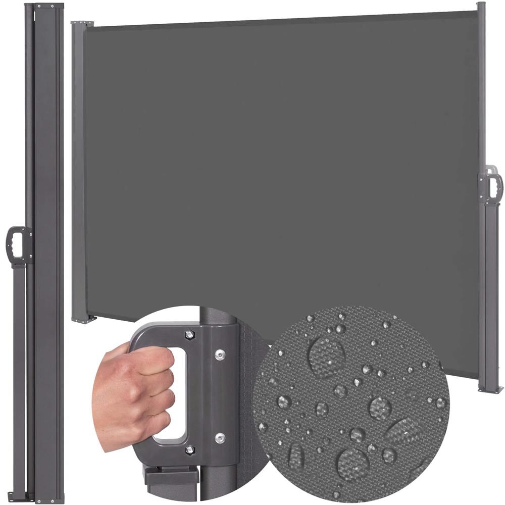 Paravan lateral pentru intimitate, extensibil, sistem fixare inclus, 200x300cm, gri inchis - 7