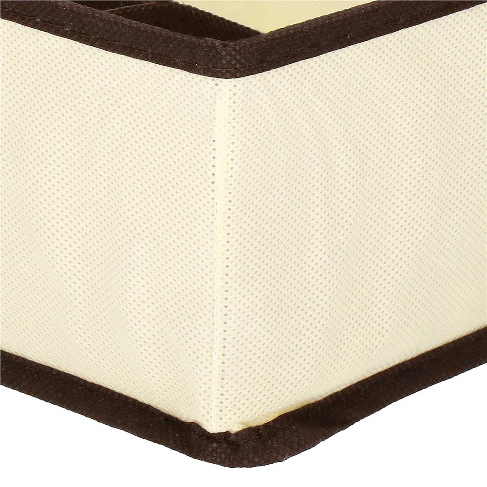 Set 4 organizatoare Sersimo sertar pentru sosete/lenjerie, crem