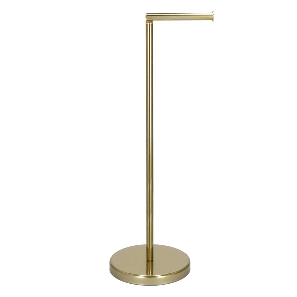 Suport hartie igienica 2 in 1 cu tija mobila, 68.5cm, auriu - 6