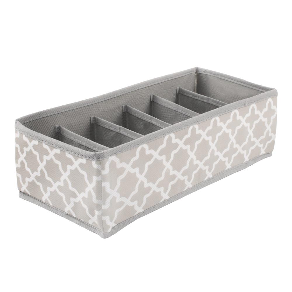 Set 4 organizatoare Sersimo sertar pentru sosete/lenjerie, gri crem