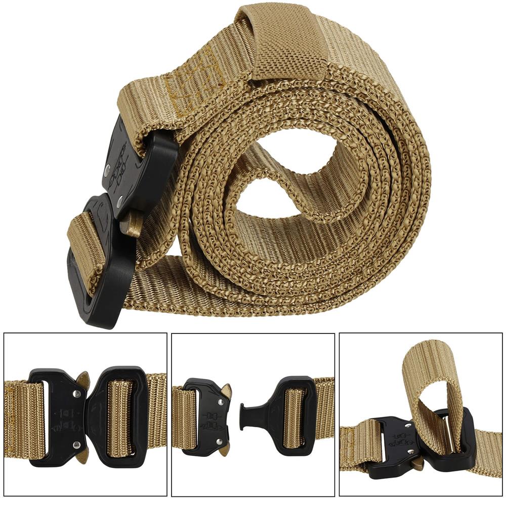 Curea centura Tactical Combat pentru barbati 3.7x125cm, rezistent, maro