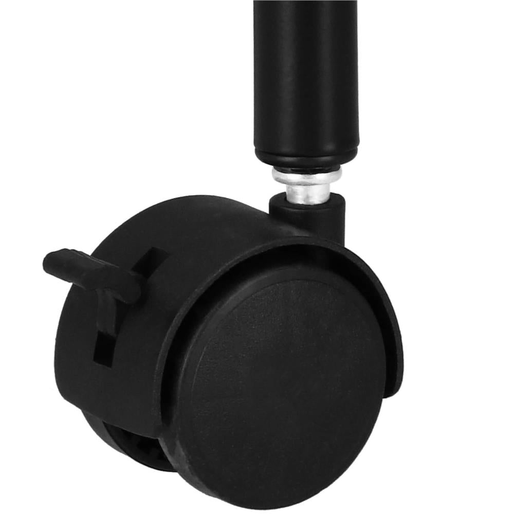 Raft metalic mobil tip carucior pentru bucatarie, 4 polite si 4 agatatori, negru, 44x26x85cm