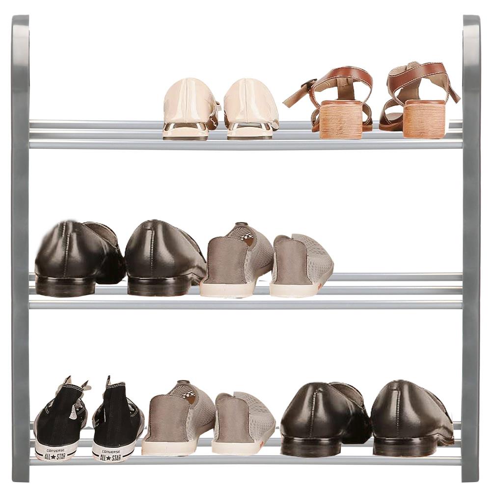 Pantofar PVC si metal, Sersimo cu 3 rafturi, 49x48cm, gri