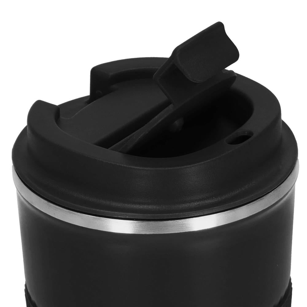 Cana termos calatorie, perete din inox dublu izolat, 500ml, 9x16.5cm, negru
