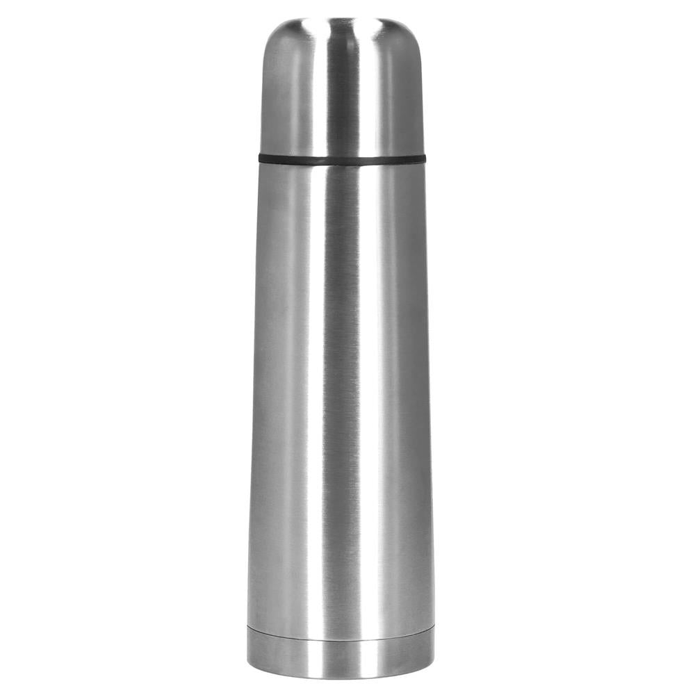 Cana termos cu pahar, perete din inox dublu izolat, 500ml, 24cm, argintiu