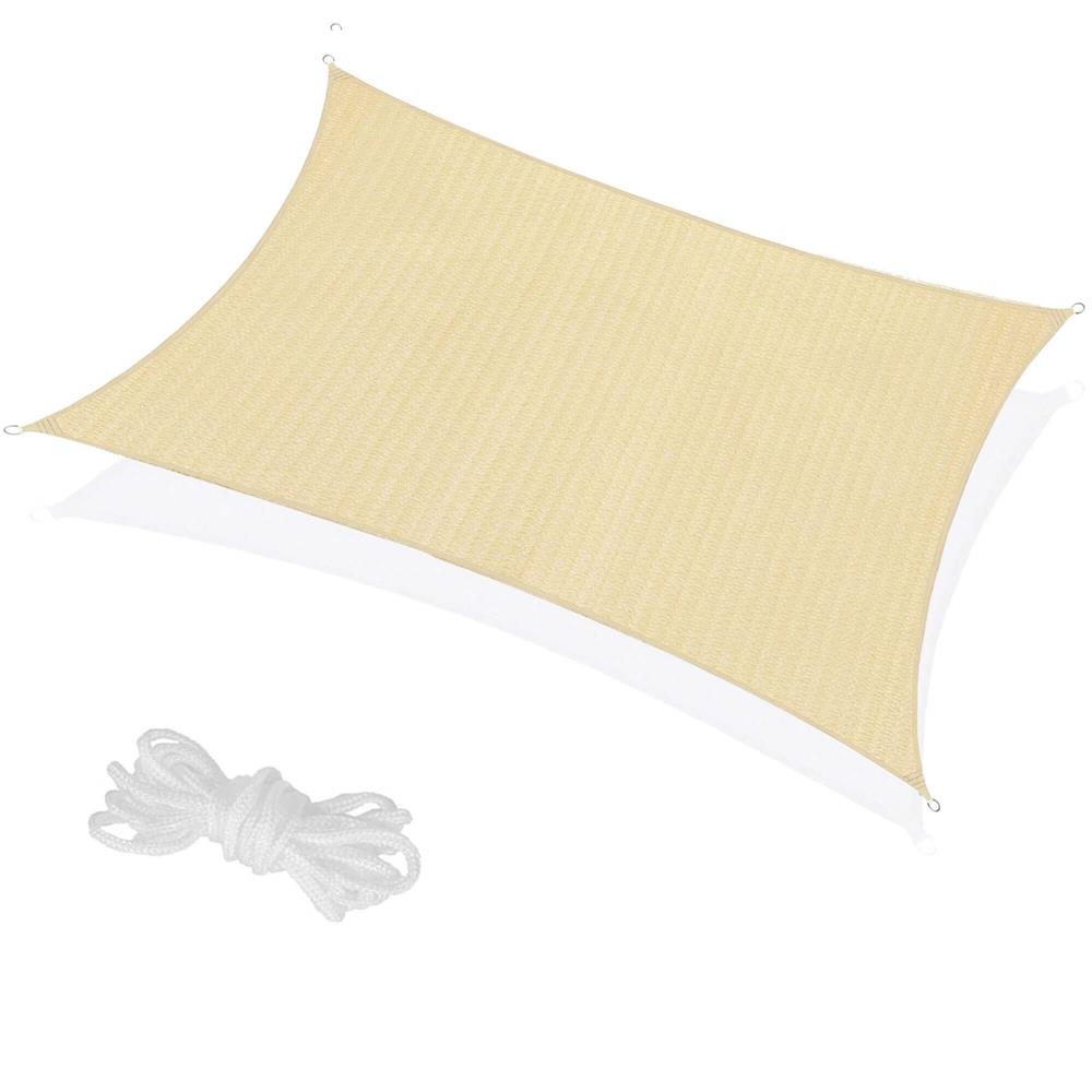 Copertina prelata de soare, dreptunghiulara, impermeabila cu protectie UV, 4x3m, bej
