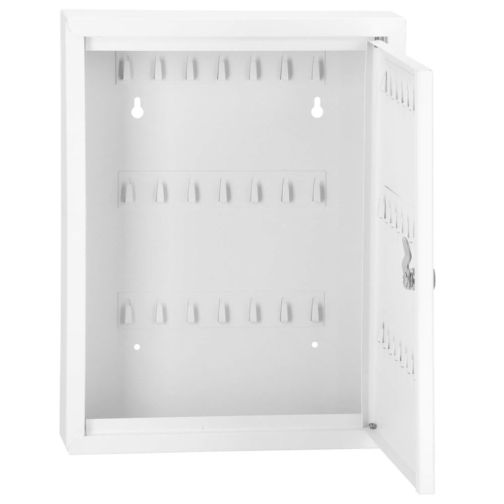 Cutie metalica din otel pentru 42 chei, echipata, 35x27x8cm, alba