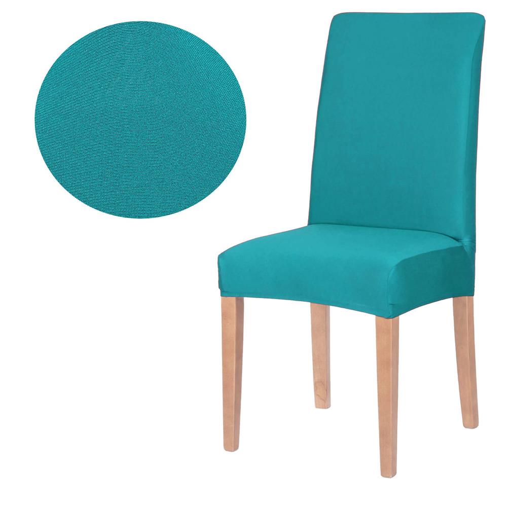 Husa universala pentru scaun, marime universala, poliester si spandex, 45 cm x 60 cm, albastru marin