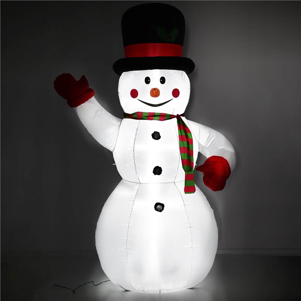 Figurina Craciun Om de Zapada, gonflabila, cu iluminare LED, umflare automata, 240cm