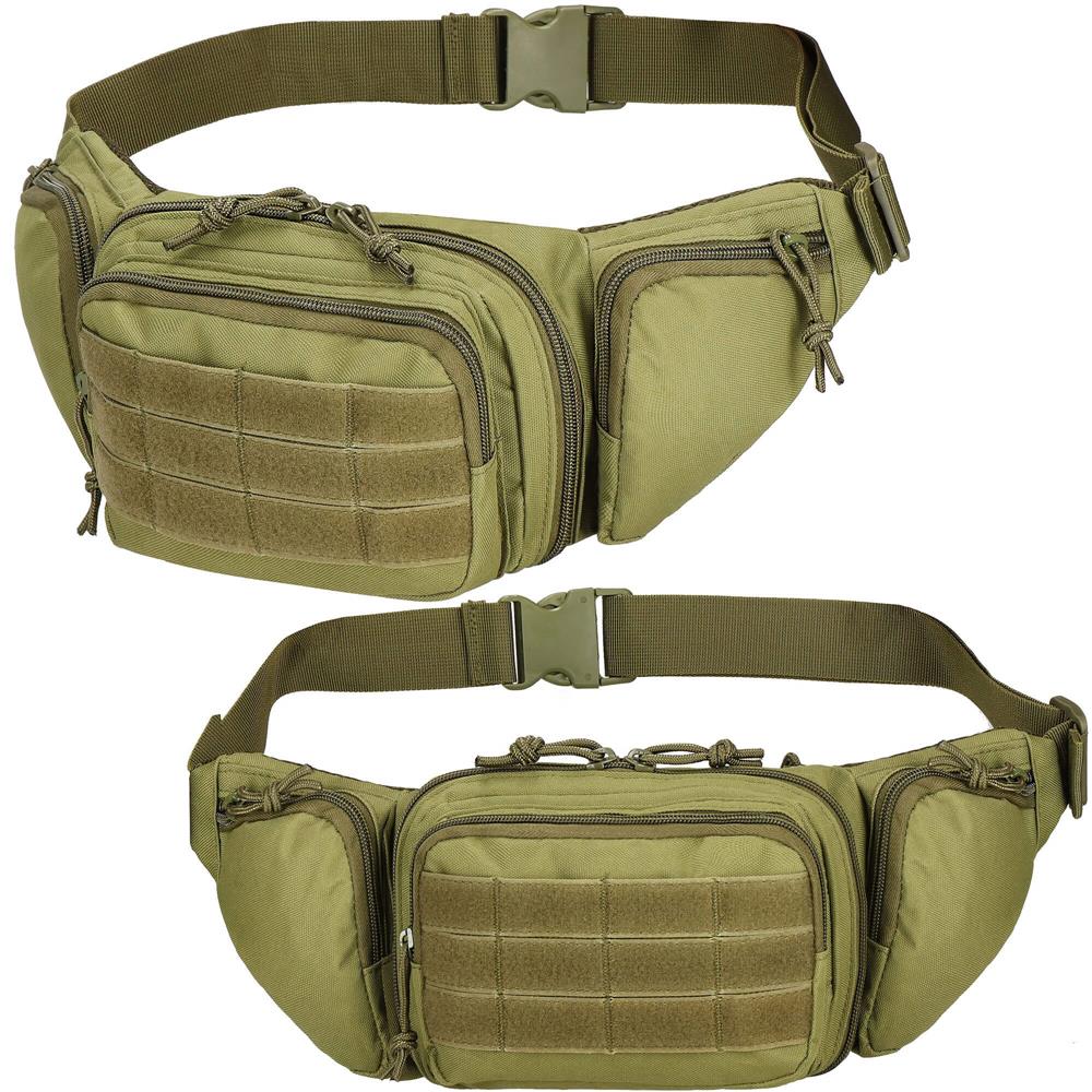 Borseta incapatoare pentru umar sau brau, impermeabila, unisex, 43x15cm, verde