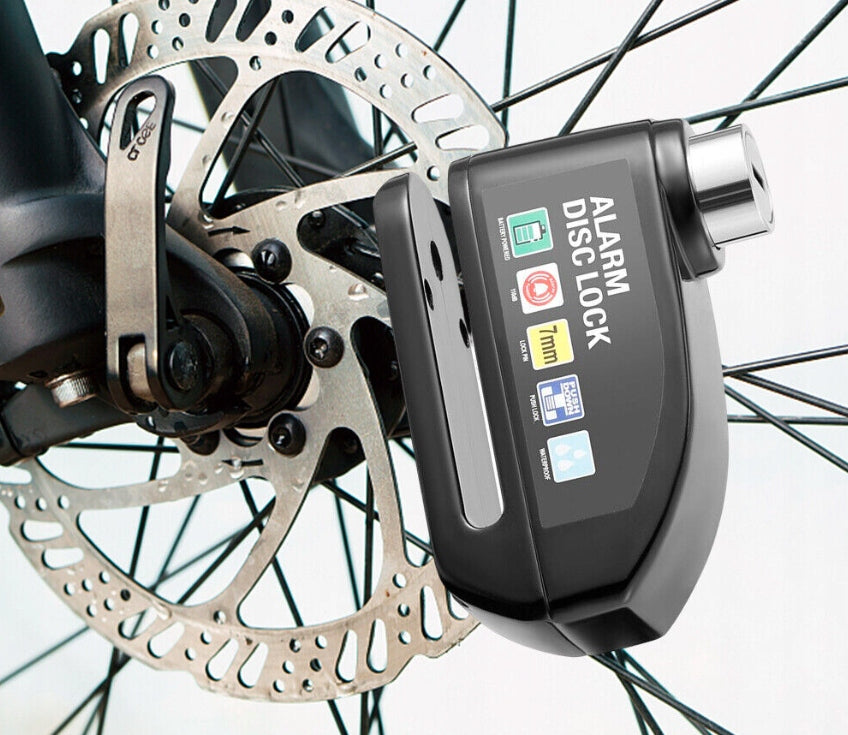Antifurt cu alarma pentru disc frana bicicleta, impermeabil, sonor puternic 110 db