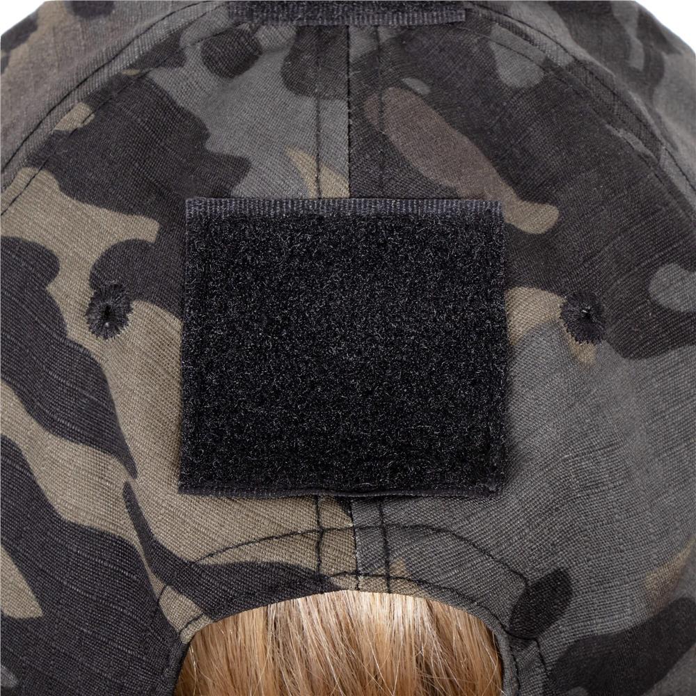 Sapca tactica cu cozoroc curbat, cu scai pentru atasare patch, unisex, culoare camuflaj