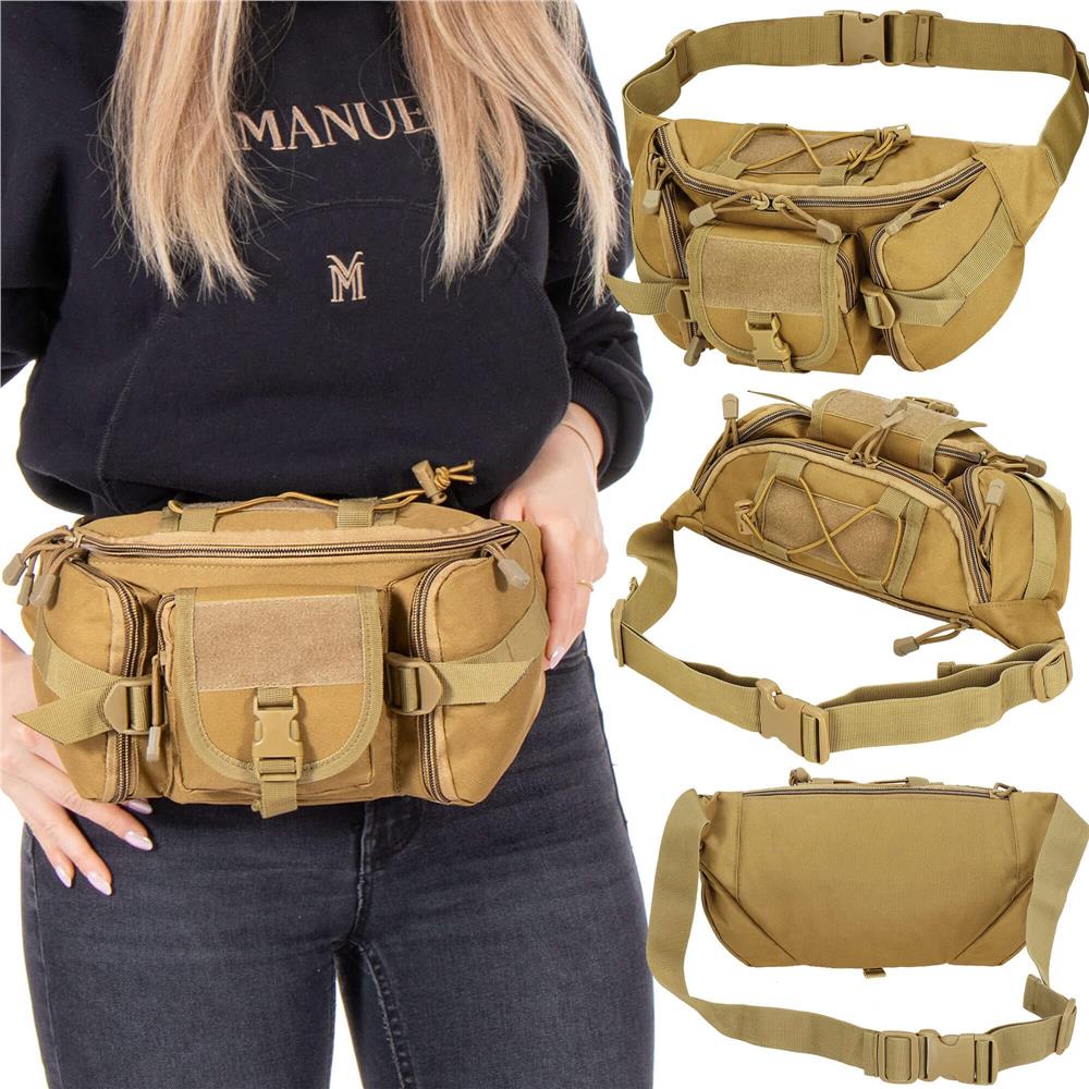 Borseta incapatoare pentru umar sau brau, impermeabila, unisex, 37x19cm, verde