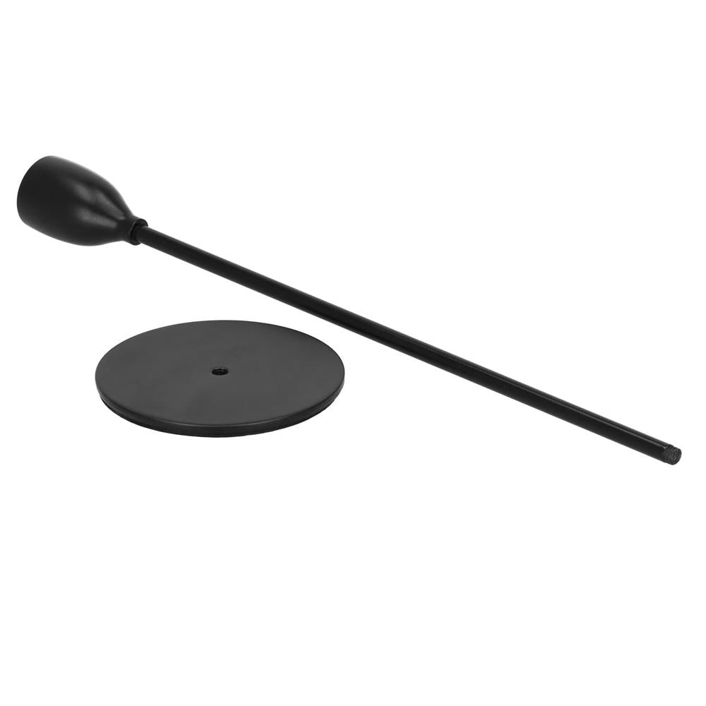 Set 3 suporturi de lumanare din metal, 23, 28 si 33cm, negru
