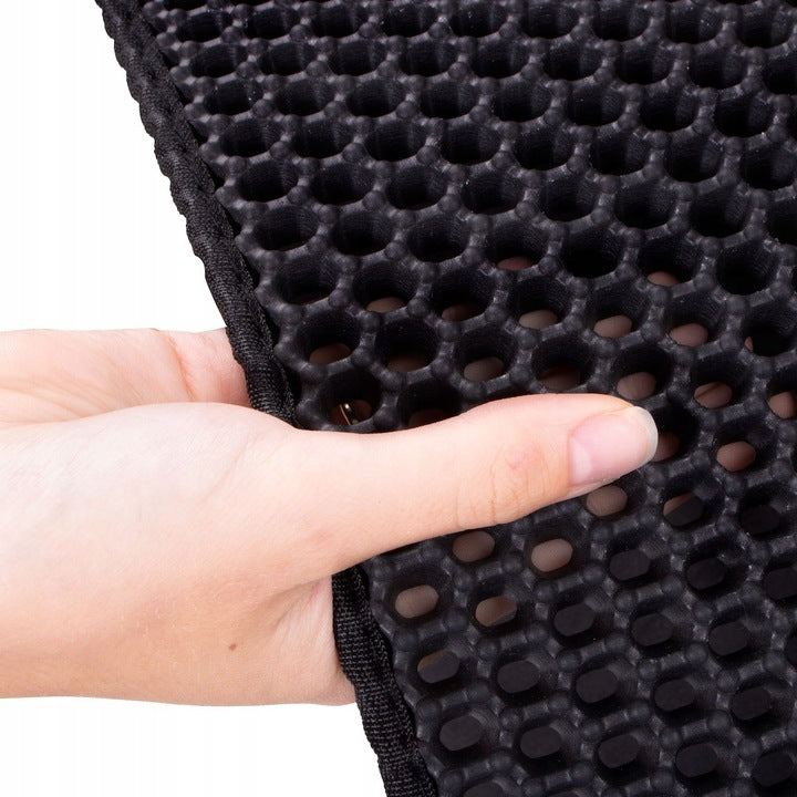 Covor pentru litiera pisicii, colectarea granulelor de nisip, negru, 45x35cm