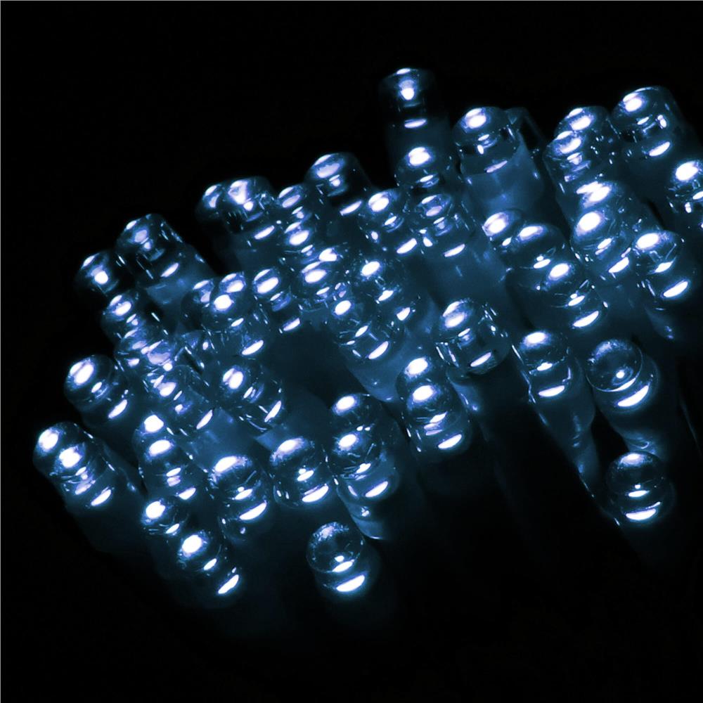 Instalatie lumini de exterior pentru gradina, 9 metri, 120 LED-uri, cu baterii, alb
