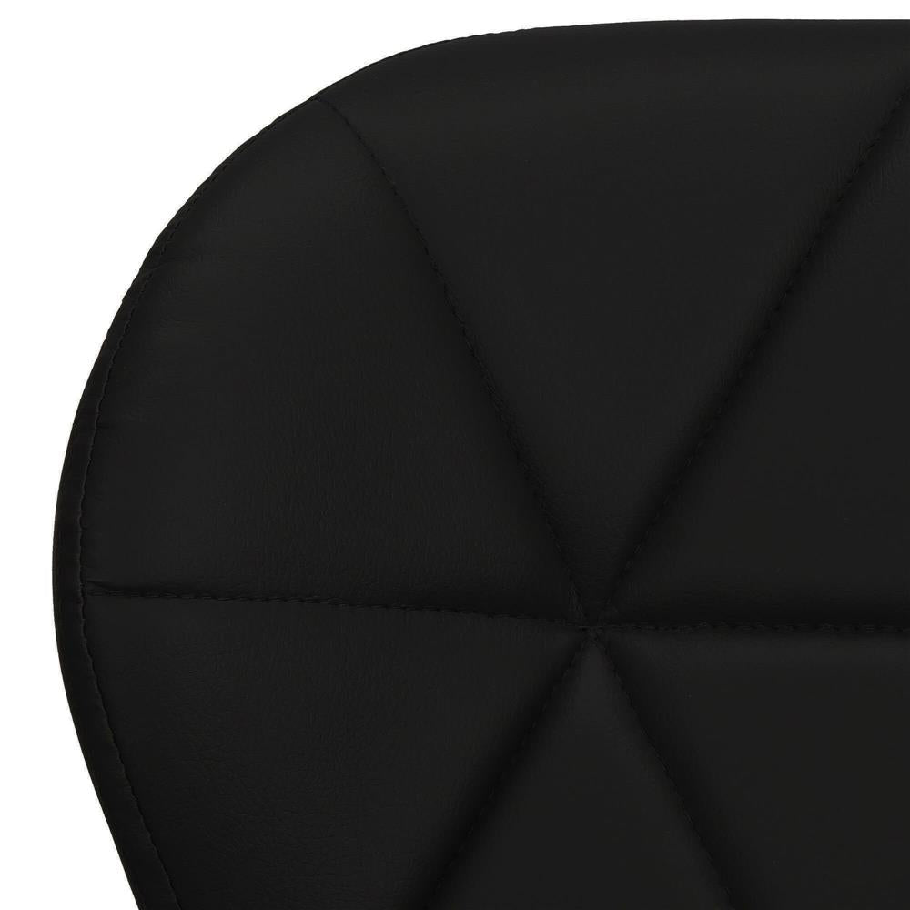 Set 4 scaune dining Torino pentru bucatarie tapitat cu piele ecologica, 40x72cm, negru