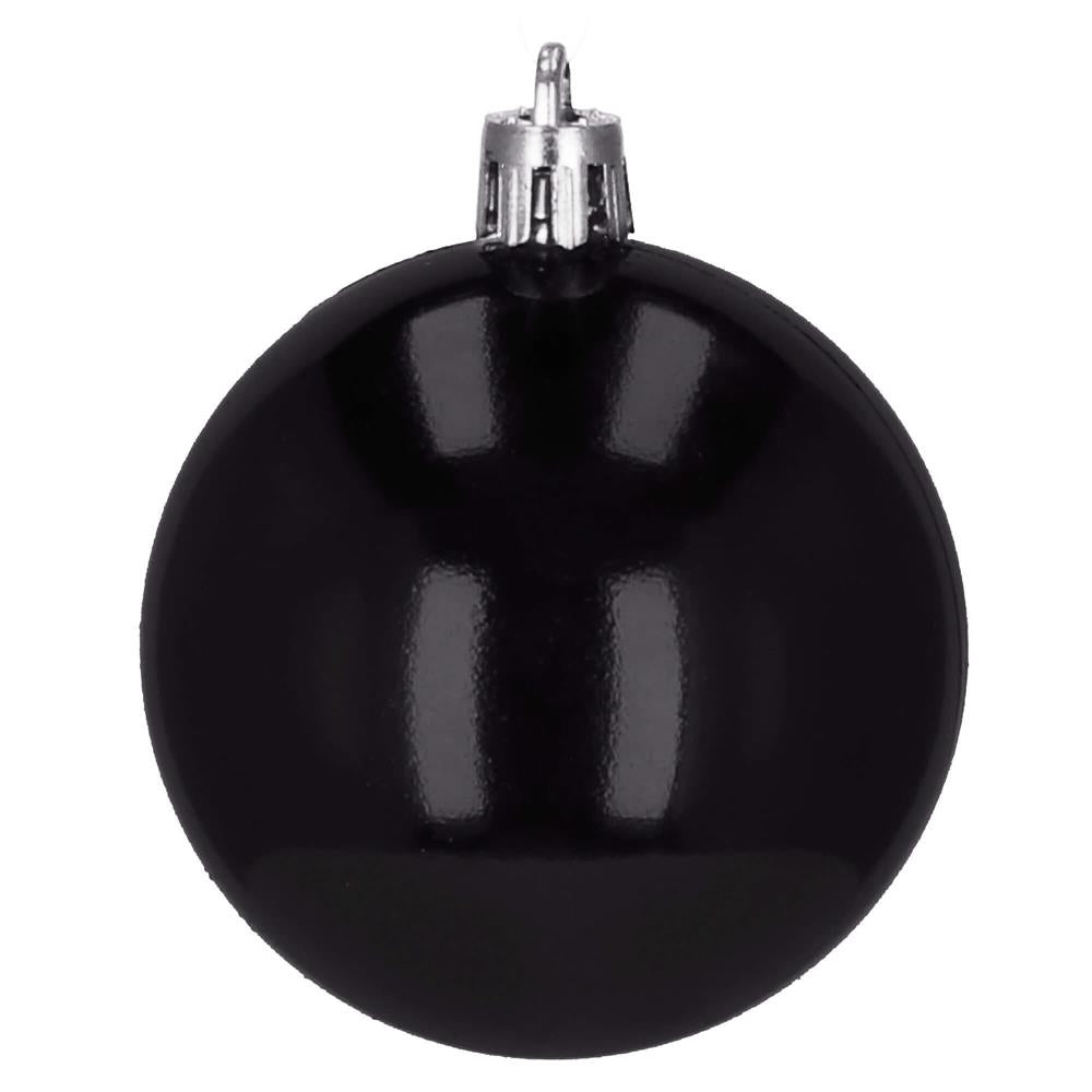 Set globuri de Craciun, 20 bucati, 3 modele, 4cm, negru