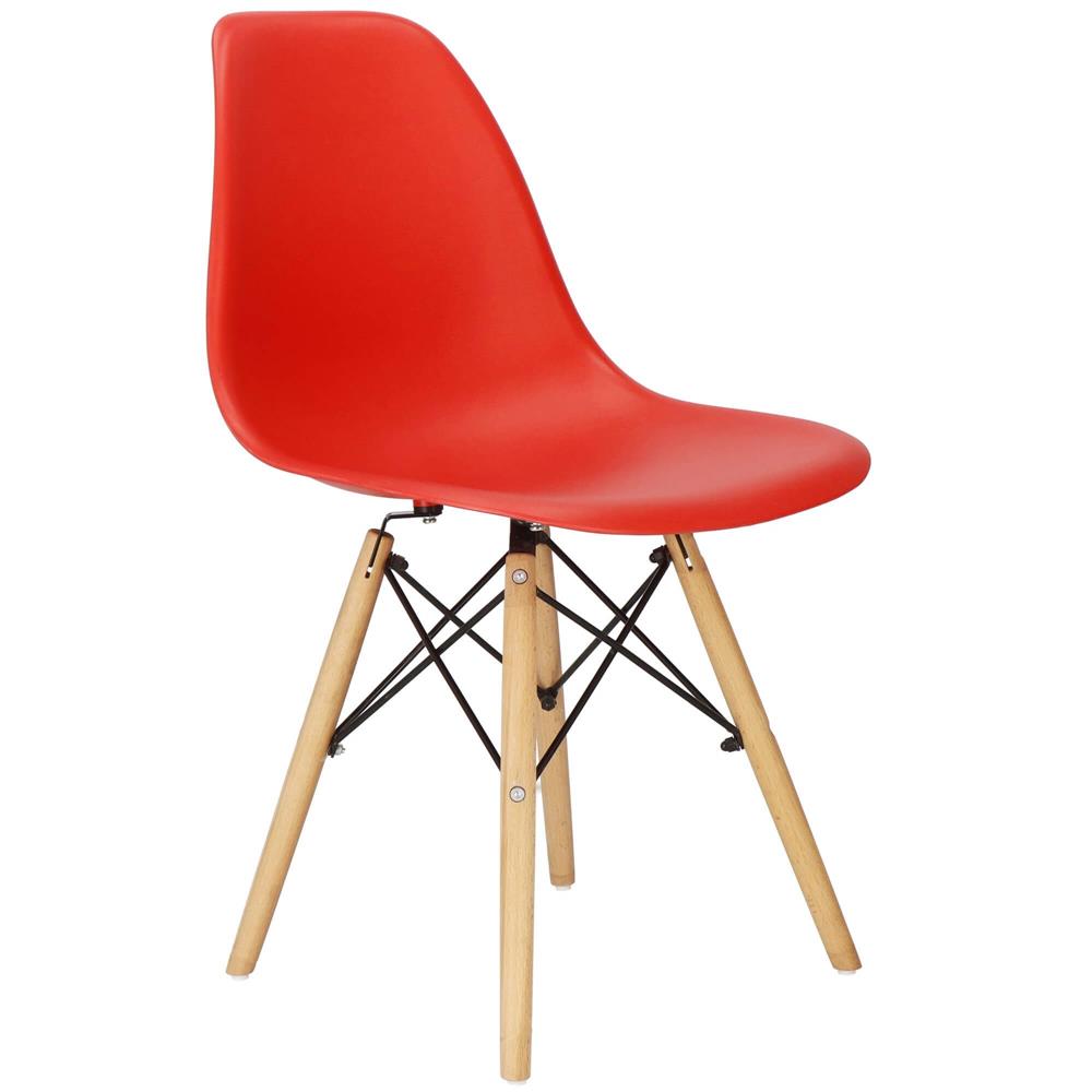 Scaun dining Scandinav pentru bucatarie, 38x42x82cm, rosu