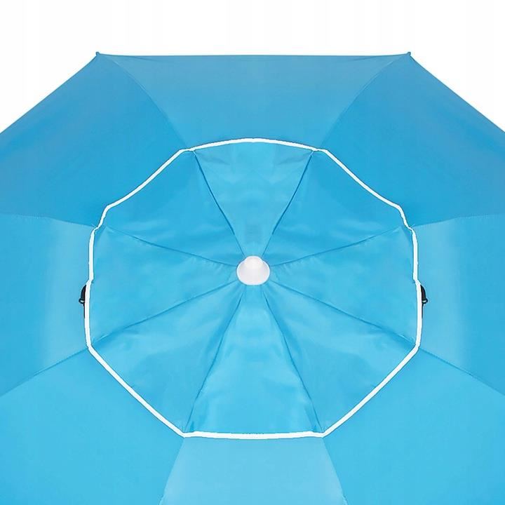 Umbrela tip cort de plaja XXL, cu 2 pereti laterali, BU14S, inaltime reglabila 140-220 cm, albastru