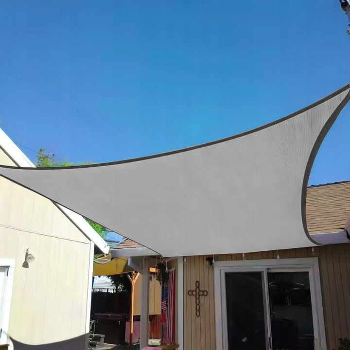 Prelata solara patrata 500x500 cm, impermeabila, protectie UV, poliester 180g/mp, gri