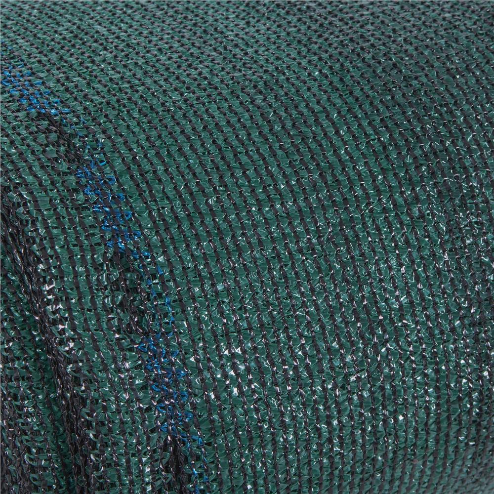Plasa umbrire si intimitate pentru gard, 1.2m latime, 50m lungime, 140g densitate, verde cu negru