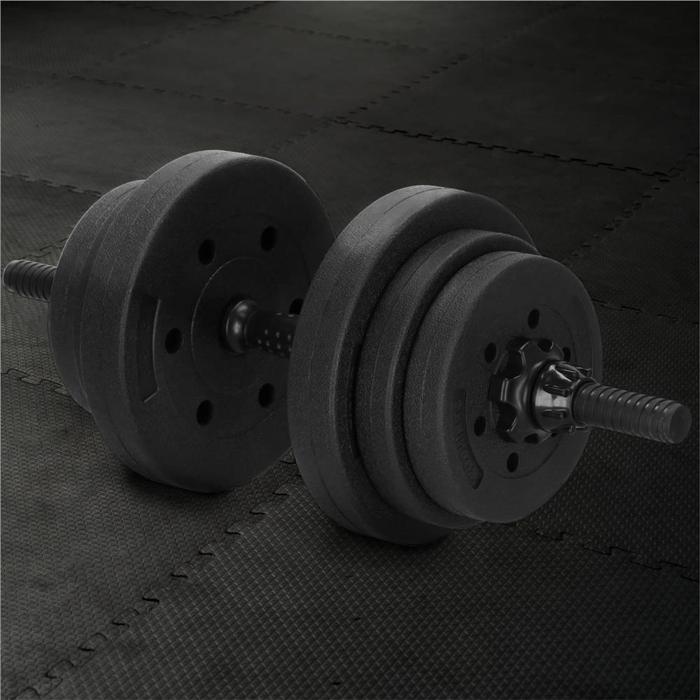Set de greutati multifunctionale transformabil in gantere, kettlebell, haltera, total 19 kg