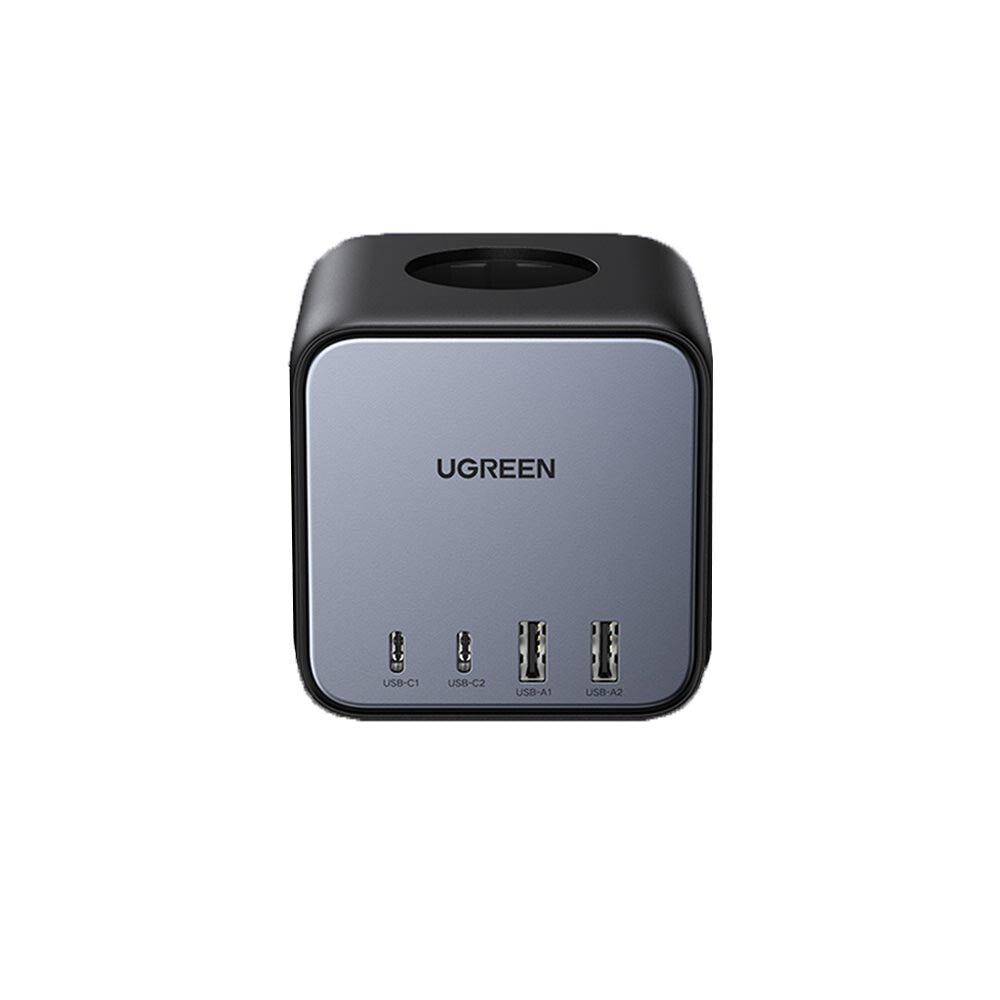 INCARCATOR RETEA Ugreen, "CD268", Powerstrip, Quick Charge 65W, 3 x AC, 2 x USB Type-C Output 5V/3A, 2 x USB, include cablu lungime 1.8m, gri "60113" - 6957303861132