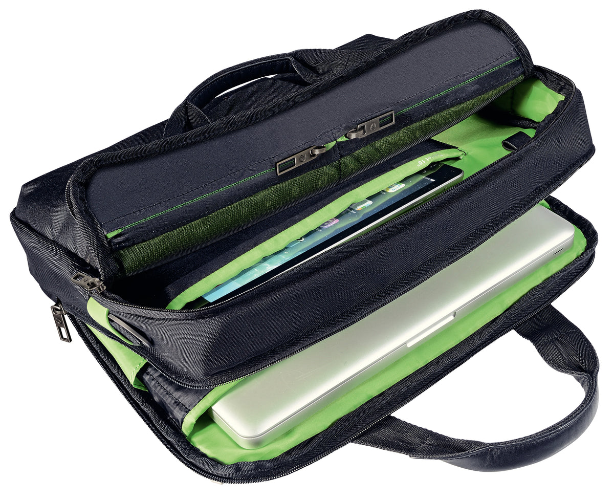 GEANTA Leitz, pt. notebook de max. 13.3 inch, 2 compartimente, buzunar frontal | buzunar dorsal x 2, waterproof, poliester