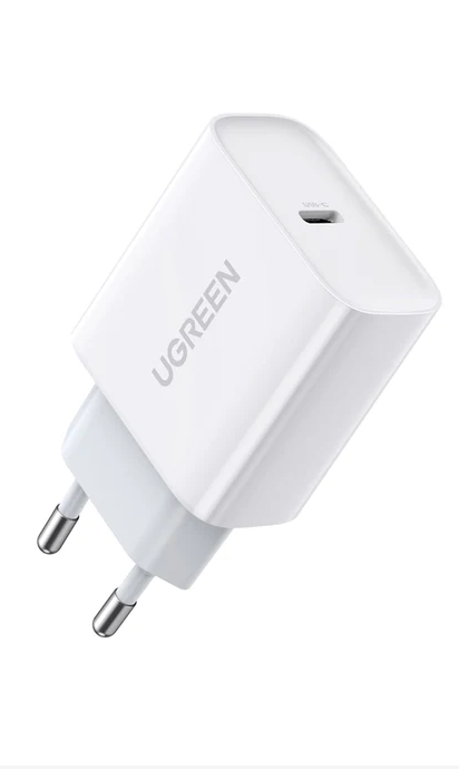 INCARCATOR retea Ugreen, "CD137" Quick Charge 20W, 1 x USB Type-C 5V/3A, alb "60450" - 6957303864508