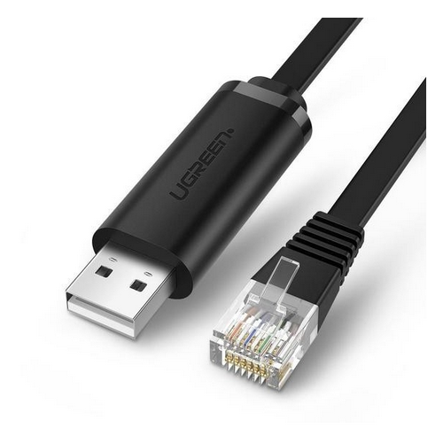 Cablu USB UGreen adaptor, "CM204" cablu consola USB 2.0 (T) la RJ-45(T), 3m, negru, "60813" - 6957303868131 – Cabluri USB pt.