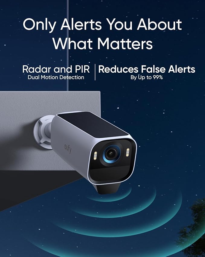 Camera supraveghere Anker "eufyCam S3 Pro", 8MP, 4K, Wi-Fi 2.4 GHz, bullet, wireless, , color night vision si IR, smart AI, detectie miscare, IP67, compatibil cu HomeBase 3, "T81623W1" (timbru verde 0.8 lei) - 194644293888