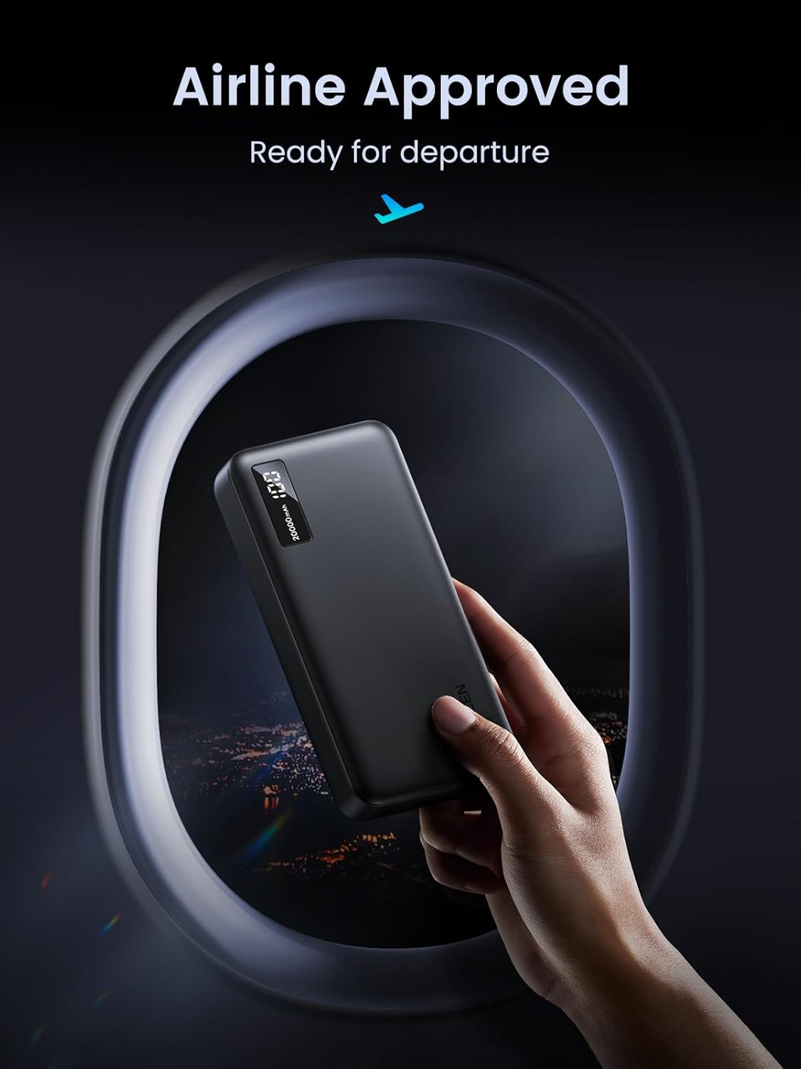 POWER BANK Ugreen "PB312", 20000mAh, 22.5W, 1 x USB Type-C input, 1 x USB Type-C output, 2 x USB output, gri, "25683" - 6941876226832