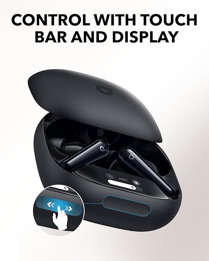 Casti TWS Anker "Soundcore Liberty 4 Pro", tip butoni, utilizare multimedia, Bluetooth 5.3, 6 x mic, durata baterie pana la 40 ore, IPX5, ANC, negru, "A3954G11" - 0194644294250