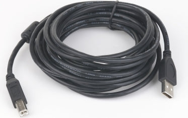 CABLU USB GEMBIRD pt. imprimanta, USB 2.0 (T) la USB 2.0 Type-B (T), 4.5m, conectori auriti, negru, "CCP-USB2-AMBM-15"