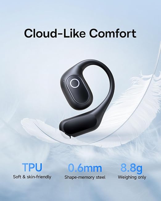 CASTI Baseus Bowie Eli 2i Fit Open-Ear True Wireless, on ear, pt smartphone, microfon pe casca, conectare prin Bluetooth 6.0, negru "A0102604" (timbru verde 0.18 lei) - 6932172696931