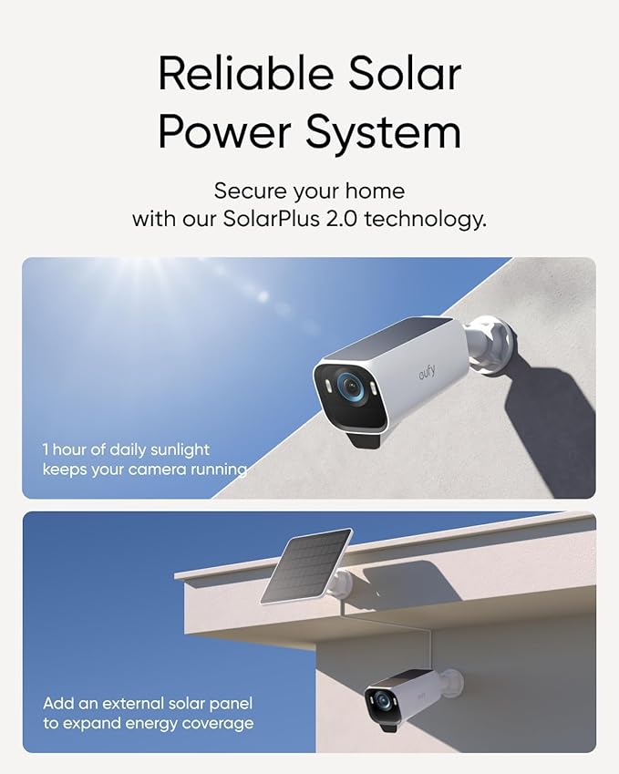 Camera supraveghere Anker "eufyCam S3 Pro", 8MP, 4K, Wi-Fi 2.4 GHz, bullet, wireless, , color night vision si IR, smart AI, detectie miscare, IP67, compatibil cu HomeBase 3, "T81623W1" (timbru verde 0.8 lei) - 194644293888