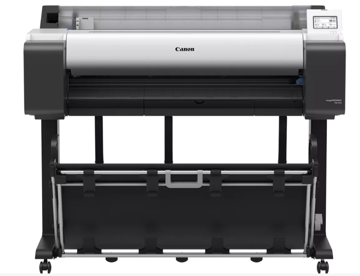 Plotter Inkjet Color Canon TM-355, A0, Functii: Imprimare, Viteza de Printare Monocrom:,Viteza de printare color:0:17-2.23,Conectivitate:USB|Retea|Wi-Fi, Duplex:,ADF: "6244C003AA"