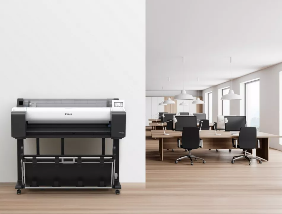 Plotter Inkjet Color Canon TM-355, A0, Functii: Imprimare, Viteza de Printare Monocrom:,Viteza de printare color:0:17-2.23,Conectivitate:USB|Retea|Wi-Fi, Duplex:,ADF: "6244C003AA"