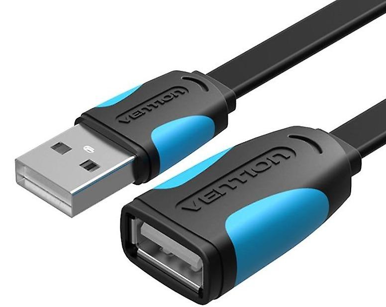 Cablu USB prelungitor Vention, USB 2.0 (T) la USB 2.0 (M), 2m, 480 Mbps, PVC, negru, 