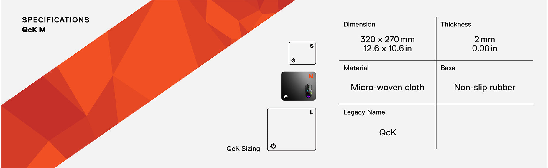 Mousepad Steelseries QcK, profesional "63004"