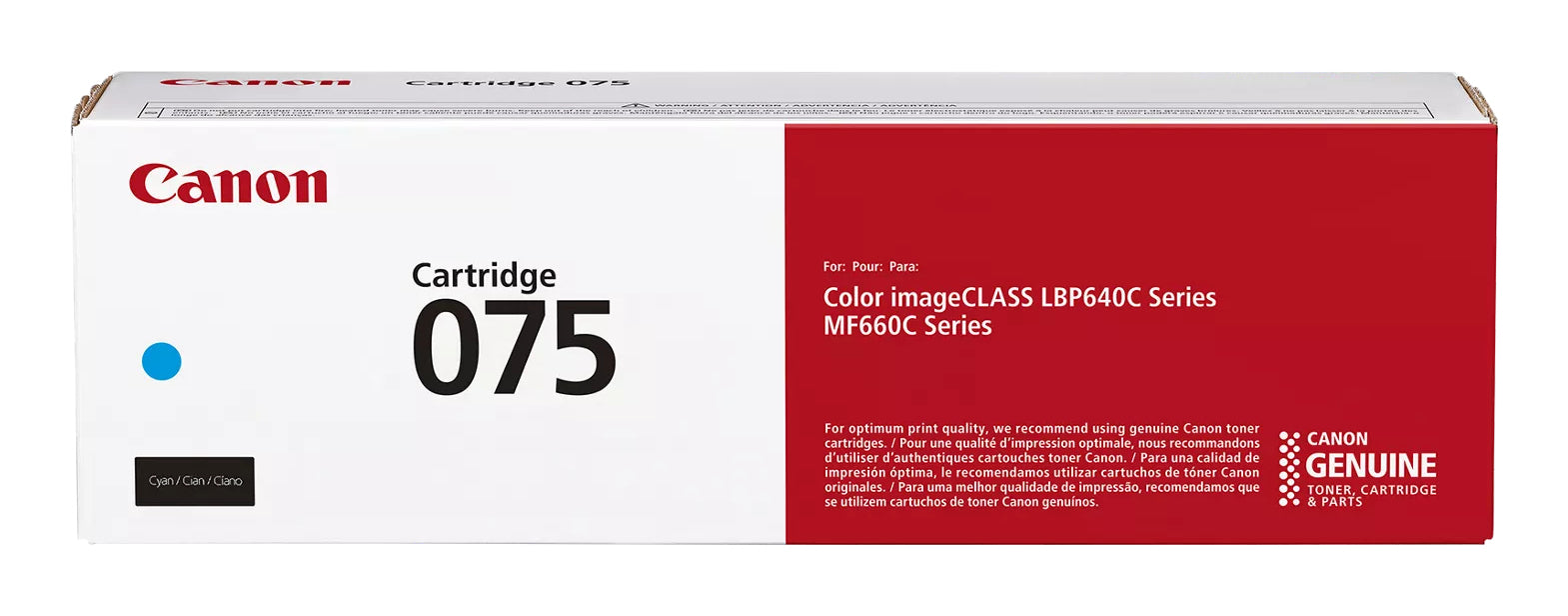 Toner Original Canon Cyan, CRG-075C, pentru LBP646|LBP647|MF664|MF667, 1.3K, , "6365C002AA"