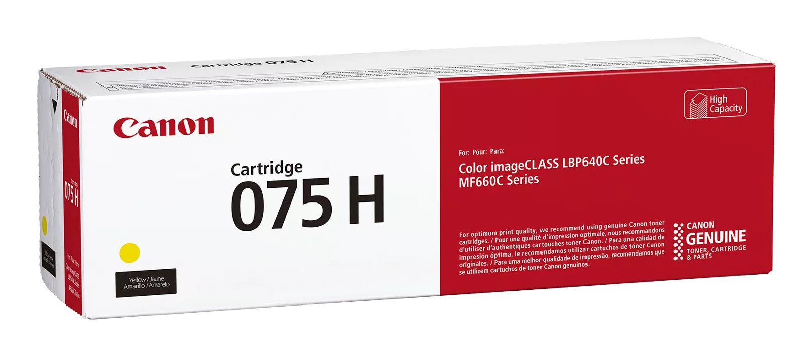 Toner Original Canon Yellow, CRG-075HY, pentruLBP646|LBP647|MF664|MF667, 2.5K, ,"6366C002AA"