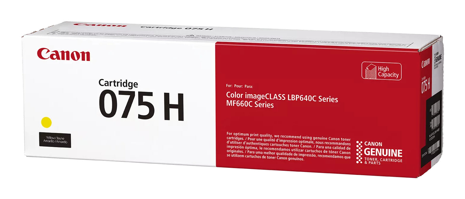 Toner Original Canon Yellow, CRG-075HY, pentruLBP646|LBP647|MF664|MF667, 2.5K, ,"6366C002AA"