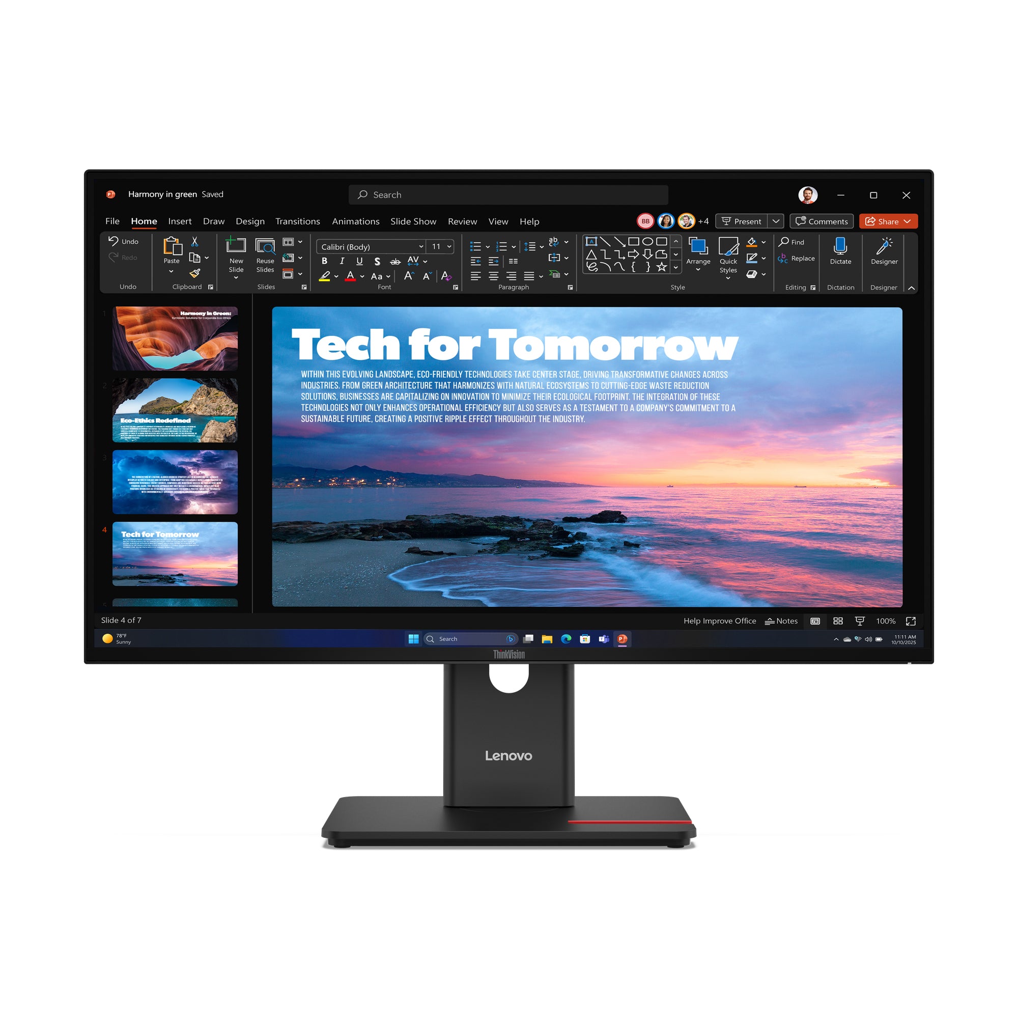 Lenovo Monitor ThinkVision T27QD-40&nbsp; 27" IPS QHD 4ms 350cd 1500:1 120Hz Dock DaisyChain HUB Tilt Swivel Lift Pivot "64AAGAT2EU"